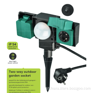 IP54 Outdoor Socket with Dawn Sensor
